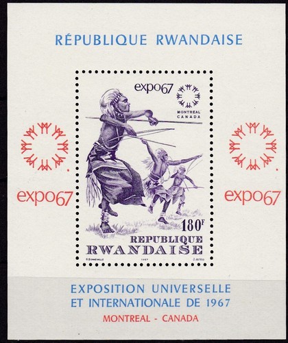 Ruanda 1967 217 block - ruanda,,
